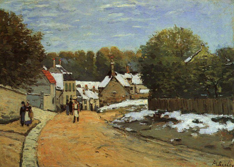 Alfred Sisley Early Snow at Louveciennes China oil painting art